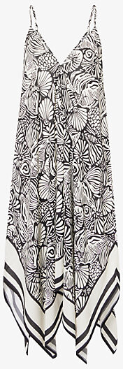 Seafolly Womens Black Shell Scarf Woven Dress M