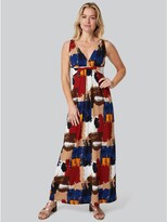 Thumbnail for your product : M&Co Izabel London brushstroke print maxi dress