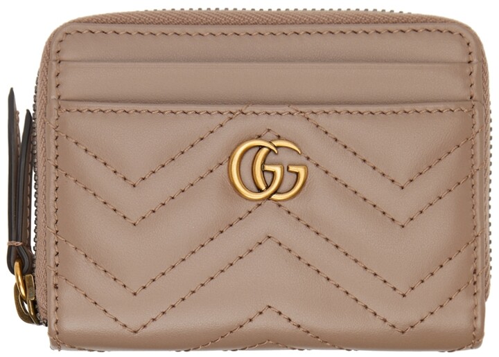 pink gucci card holder