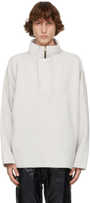 Fear Of God Grey Brushed Pullover Sweatshirt