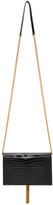 Thumbnail for your product : Saint Laurent Black Croc Kate Tassel Chain Wallet Bag