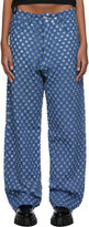 Thumbnail for your product : Ashley Williams Blue Shredded Baggy Jeans