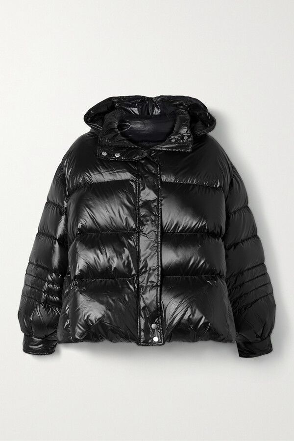 Frankie Shop Val Hooded Quilted Recycled Shell Down Jacket - Black ...
