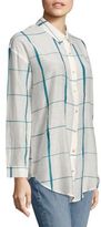Thumbnail for your product : Eileen Fisher Windowpane Organic Cotton & Silk Shirt