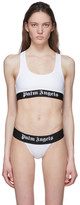 Thumbnail for your product : Palm Angels White Logo Sports Bra