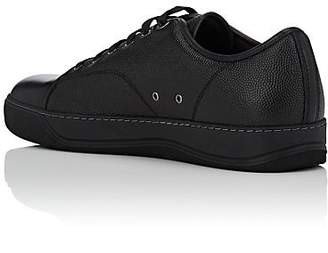 Lanvin Men's Cap-Toe Grained Leather Sneakers - Black