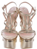 Thumbnail for your product : Versace Leather Platform Sandals