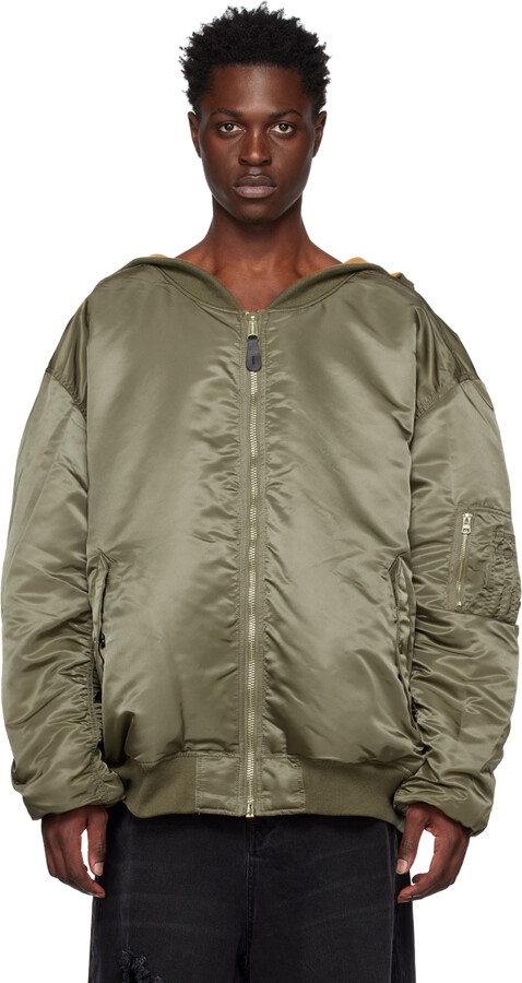 Vetements Khaki Alpha Industries Edition Reversible Bomber Jacket