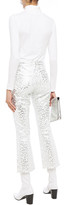 Thumbnail for your product : J Brand Selena Metallic Leopard-print Cotton-blend Corduroy Bootcut Pants