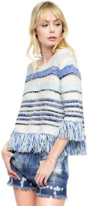 Juicy Couture Crop Fringe Sweater Top