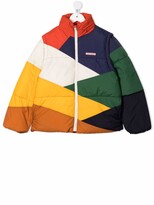 Thumbnail for your product : Bobo Choses Colour-Block Zip-Up Padded Coat