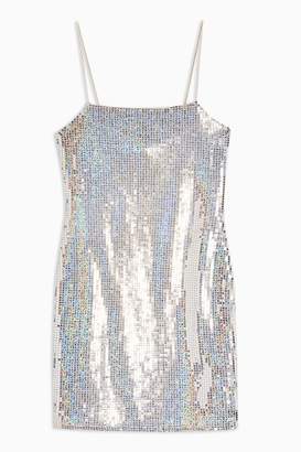 Topshop Holographic Bodycon Dress