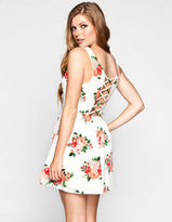 Thumbnail for your product : Full Tilt Floral Print Lattice Back Dress