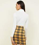 Thumbnail for your product : New Look Tall Mustard Check Tube Skirt