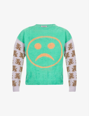 Ashley Williams Sad Teddies graphic-print knitted jumper