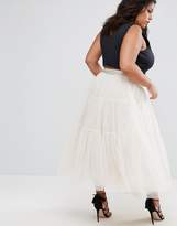 Thumbnail for your product : ASOS Curve Tiered Tulle Prom Skirt With High Waisted Detail