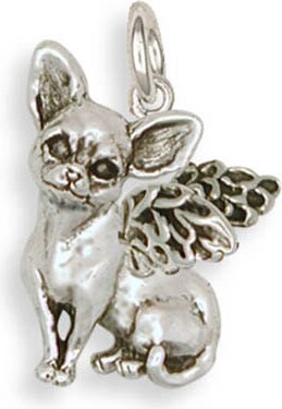 Etsy Chihuahua Jewelry Sterling Silver Angel Chw1A-C