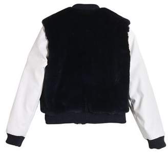 N°21 Faux Fur & Faux Leather Bomber Jacket