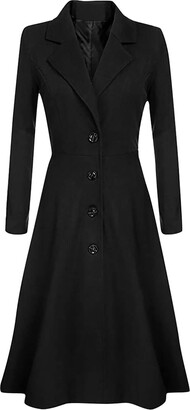 Black Swing Coat | Shop the world's largest collection of fashion |  ShopStyle UK