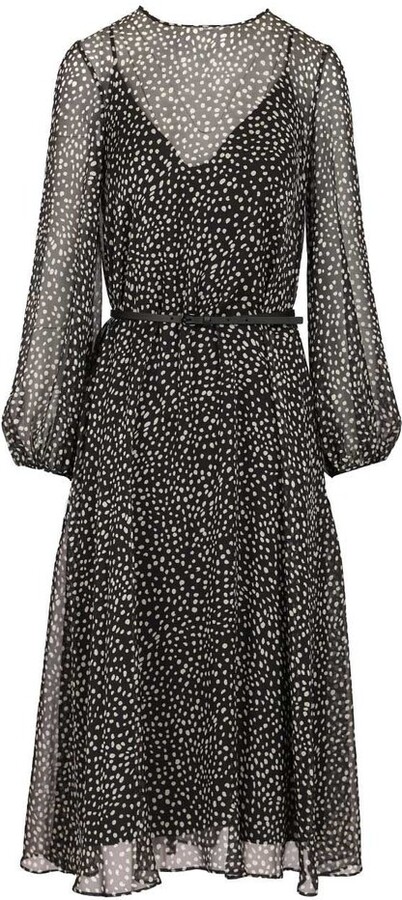 Studio Max Mara Mstcampo Chiffon Belted Midi Dress