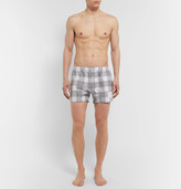 Thumbnail for your product : Thom Browne Checked Cotton Boxer Shorts