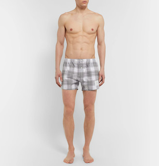 Thom Browne Checked Cotton Boxer Shorts