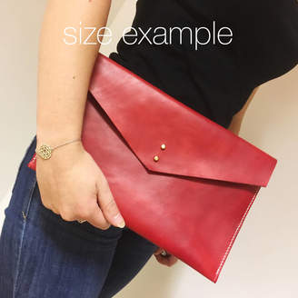 Tori Lo Designs Handmade Leather Envelope Clutch Bag