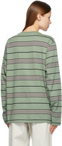 Thumbnail for your product : Stussy Green Stripe Asher Long Sleeve T-Shirt