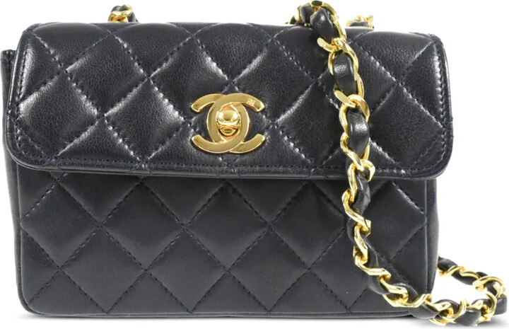 Chanel Pre Owned 1990 mini CC diamond-quilted shoulder bag