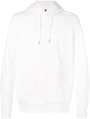 Attachment logo print hoodie