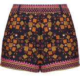 Antik Batik Sharlen Sequin-Embellished Embroidered Cotton-Gauze Shorts