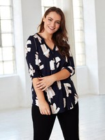 Thumbnail for your product : Evans Brushstroke Jersey Shirt - Navy