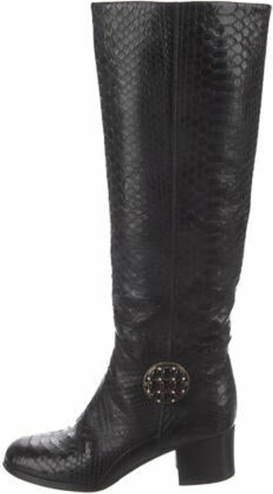 chanel snake boots