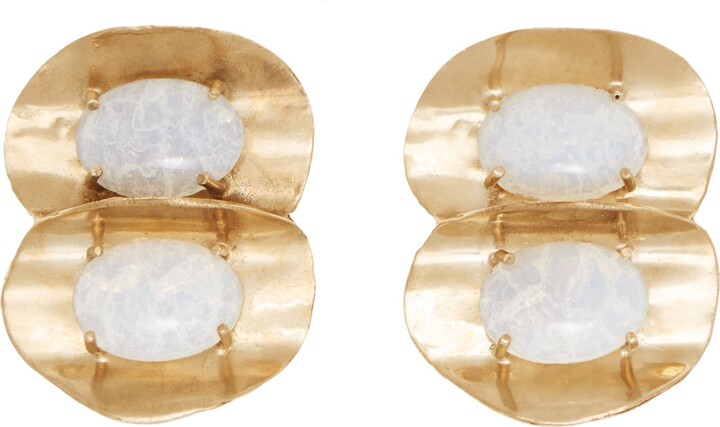 Castlecliff Gold / White Lorna Earring