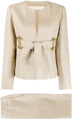 Valentino Pre Owned belted two-piece suit Valentino Pre Owned belted two-piece suit