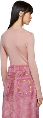 Prada Pink Cashmere Crewneck Pullover