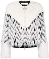 Thumbnail for your product : Givenchy faux fur patchwork bomber