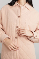 Thumbnail for your product : See by Chloe Oversized Quilted Cotton-blend Jacket - Pink