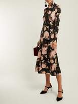 Thumbnail for your product : Erdem Nolene Dutch Petal Print Jersey Midi Dress - Womens - Black Pink