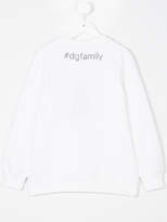 Thumbnail for your product : Dolce & Gabbana Kids Familia embroidered sweatshirt