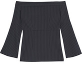 Thumbnail for your product : Iris and Ink Cindy Off-The-Shoulder Pinstriped Poplin Top