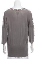 Thumbnail for your product : Fuzzi Embellished V-Neck Sweater w/ Tags