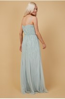 Thumbnail for your product : Little Mistress Bridesmaid Aida Mint Floral Embellished Maxi Dress