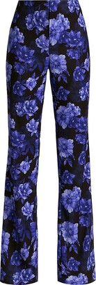Alice + Olivia Teeny Floral-Print Boot-Cut Pants