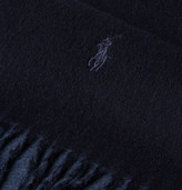 Thumbnail for your product : Polo Ralph Lauren Reversible Fringed Wool-Blend Scarf