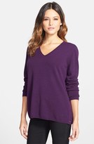 Thumbnail for your product : Nordstrom Button Side V-Neck Cashmere Sweater
