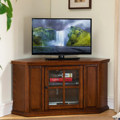 Charlton Home Tucci Solid Wood Corner TV Stand for TVs up to 50"