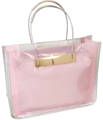Zicac Summer Transparent Candy Colored Crystal Chain PIP Package Jelly Beach Bags Waterproof Swimming PVC Beach Shoulder Bag