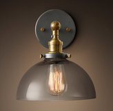 Thumbnail for your product : Restoration Hardware 20th C. Factory Filament Smoke Glass Dome Sconce