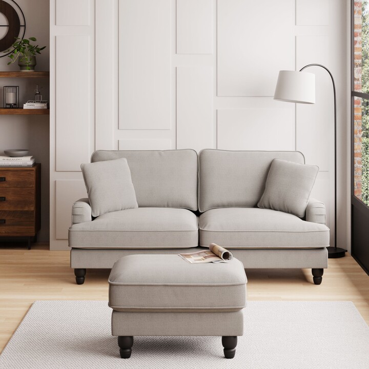 Dunelm Beatrice Boucle 3 Seater Sofa Grey ShopStyle